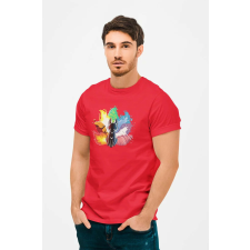 D&B Férfi/Unisex Póló MO00008 Fox Piros-Méret M férfi póló