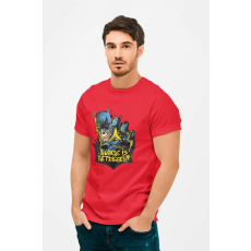  D&B Férfi/Unisex Póló MO00016 Batman Piros-Méret 2XL