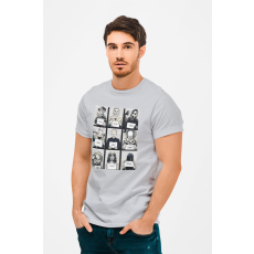  D&B Férfi/Unisex Póló MO00023 Horror Szürke-Méret XL