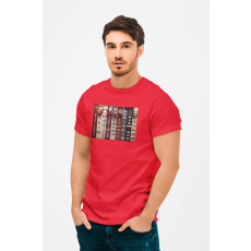 D&B Férfi/Unisex Póló MO00024 Horror Piros-Méret S