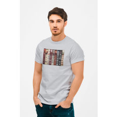  D&B Férfi/Unisex Póló MO00024 Horror Szürke-Méret L
