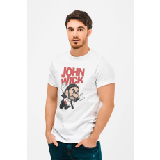  D&B Férfi/Unisex Póló MO00027 JohnWick Fehér-Méret 2XL