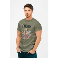  D&B Férfi/Unisex Póló MO00038 OnePiece Katonai zöld-Méret L