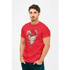  D&amp;B Férfi/Unisex Póló MO00041 Pokemon Piros-Méret M férfi póló