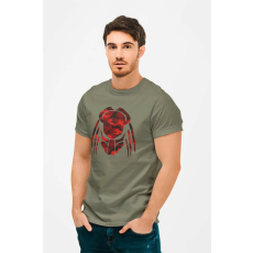  D&B Férfi/Unisex Póló MO00045 Predator Katonai zöld-Méret L