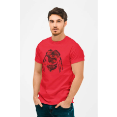  D&B Férfi/Unisex Póló MO00045 Predator Piros-Méret 4XL