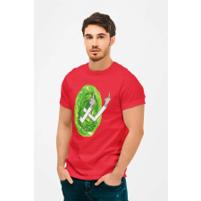D&B Férfi/Unisex Póló MO00051 RickAndMorty Piros-Méret 5XL férfi póló