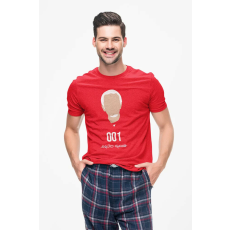  D&B Férfi/Unisex Póló MO00061 Squid Game001 Piros-Méret 4XL