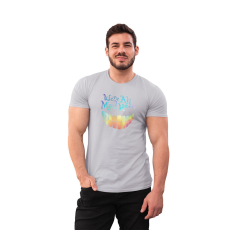  D&B Férfi/Unisex Póló MO00081 Were All Mad Here Szürke-Méret 2XL