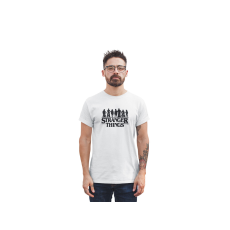  D&B Férfi/Unisex Póló MO00082 Stranger Things Fehér 4XL