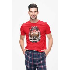  D&B Férfi Unisex Póló PC00003 AXL Rose Piros-Méret 2XL