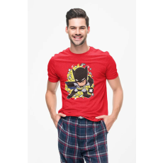  D&B Férfi Unisex Póló PC00004 Batman Piros-Méret S