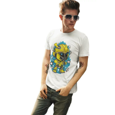 D&B Férfi Unisex Póló PC00006 Bumble Bee Fehér-Méret L férfi póló