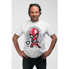 D&B Férfi Unisex Póló PC00009 Deadpool Fehér-Méret XL férfi póló