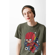 D&B Férfi Unisex Póló PC00011 Flash Katonai zöld-Méret M férfi póló