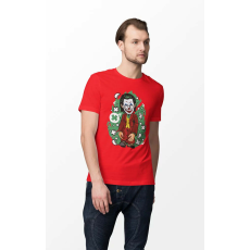  D&B Férfi Unisex Póló PC00014 Joker Piros-Méret M