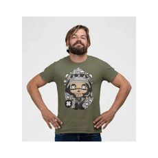  D&B Férfi Unisex Póló PC00018 Marilyn Manson Katonai zöld-Méret XL