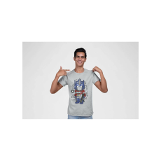 D&B Férfi Unisex Póló PC00022 Optimus Prime Szürke-Méret M