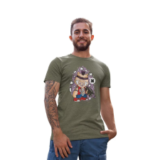 D&B Férfi/Unisex Póló PC00028 Bebop Katonai zöld-Méret 5XL férfi póló