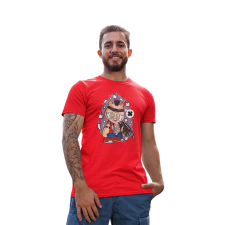 D&B Férfi/Unisex Póló PC00028 Bebop Piros-Méret S férfi póló