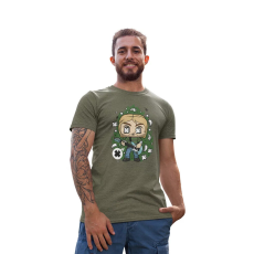  D&B Férfi/Unisex Póló PC00031 Cobain Katonai zöld-Méret 5XL