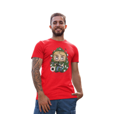  D&B Férfi/Unisex Póló PC00031 Cobain Piros-Méret M