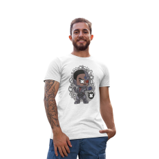  D&B Férfi/Unisex Póló PC00032 Cyborg Fehér-Méret 5XL