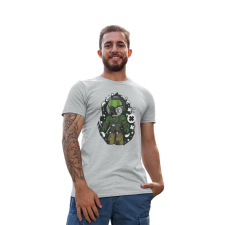 D&B Férfi/Unisex Póló PC00036 Doom Guy Szürke-Méret 4XL férfi póló
