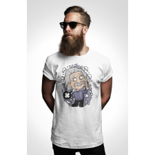 D&B Férfi/Unisex Póló PC00039 Einstein Fehér-Méret 3XL férfi póló