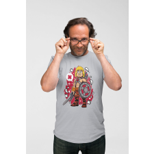  D&amp;B Férfi/Unisex Póló PC00050 Heman Szürke-Méret 3XL férfi póló