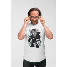  D&B Férfi/Unisex Póló PC00052 Iron Man Black Fehér-Méret 2XL