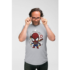  D&B Férfi/Unisex Póló PC00053 Iron Spider Szürke-Méret L