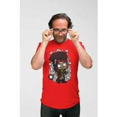  D&B Férfi/Unisex Póló PC00055 Jack Sparrow Piros-Méret 3XL