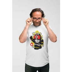  D&B Férfi/Unisex Póló PC00060 Kamen Rider Fehér-Méret 5XL