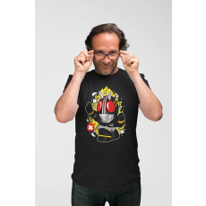  D&B Férfi/Unisex Póló PC00060 Kamen Rider Fekete-Méret M