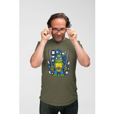  D&amp;B Férfi/Unisex Póló PC00063 Leonardo Katonai zöld-Méret XL férfi póló