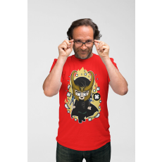  D&B Férfi/Unisex Póló PC00064 Loki Piros-Méret 5XL