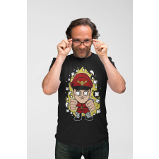 D&B Férfi/Unisex Póló PC00069 M-Bison Fekete-Méret 2XL férfi póló