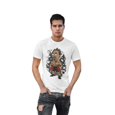  D&B Férfi/Unisex Póló PC00072 Mike Tyson Fehér-Méret 4XL