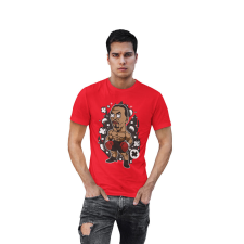 D&B Férfi/Unisex Póló PC00072 Mike Tyson Piros-Méret 2XL férfi póló