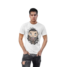  D&B Férfi/Unisex Póló PC00074 Mr Bean Fehér-Méret 5XL