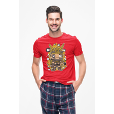 D&B Férfi/Unisex Póló PC00086 Prince Vultan Piros-Méret L férfi póló