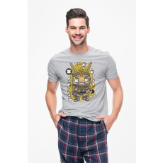  D&B Férfi/Unisex Póló PC00086 Prince Vultan Szürke-Méret 4XL