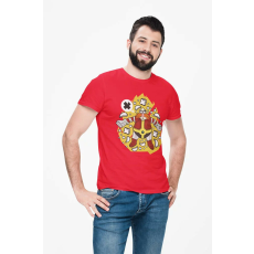  D&B Férfi/Unisex Póló PC00093 Robotnik Piros-Méret 3XL