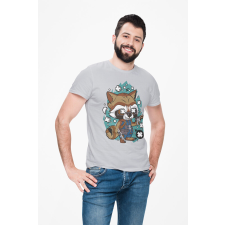 D&B Férfi/Unisex Póló PC00094 Rocket Szürke-Méret L férfi póló