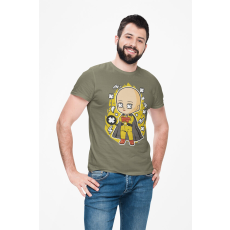  D&B Férfi/Unisex Póló PC00096 Saitama Katonai zöld-Méret S