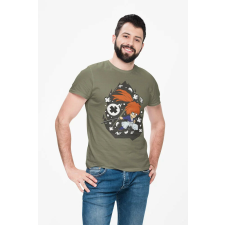 D&B Férfi/Unisex Póló PC00097 SamuraiX Katonai zöld-Méret 4XL férfi póló