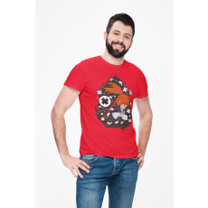  D&B Férfi/Unisex Póló PC00097 SamuraiX Piros-Méret 2XL
