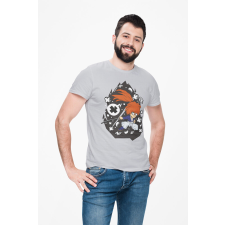 D&B Férfi/Unisex Póló PC00097 SamuraiX Szürke-Méret M férfi póló