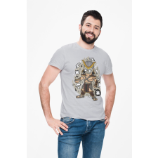 D&B Férfi/Unisex Póló PC00099 Shao Khan Szürke-Méret S férfi póló